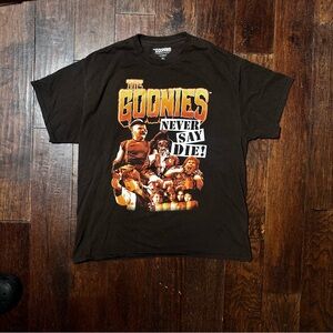 The Goonies "Goonies Never Say Die" Mens Vintage Short Sleeve Tee Shirt (XLarge)